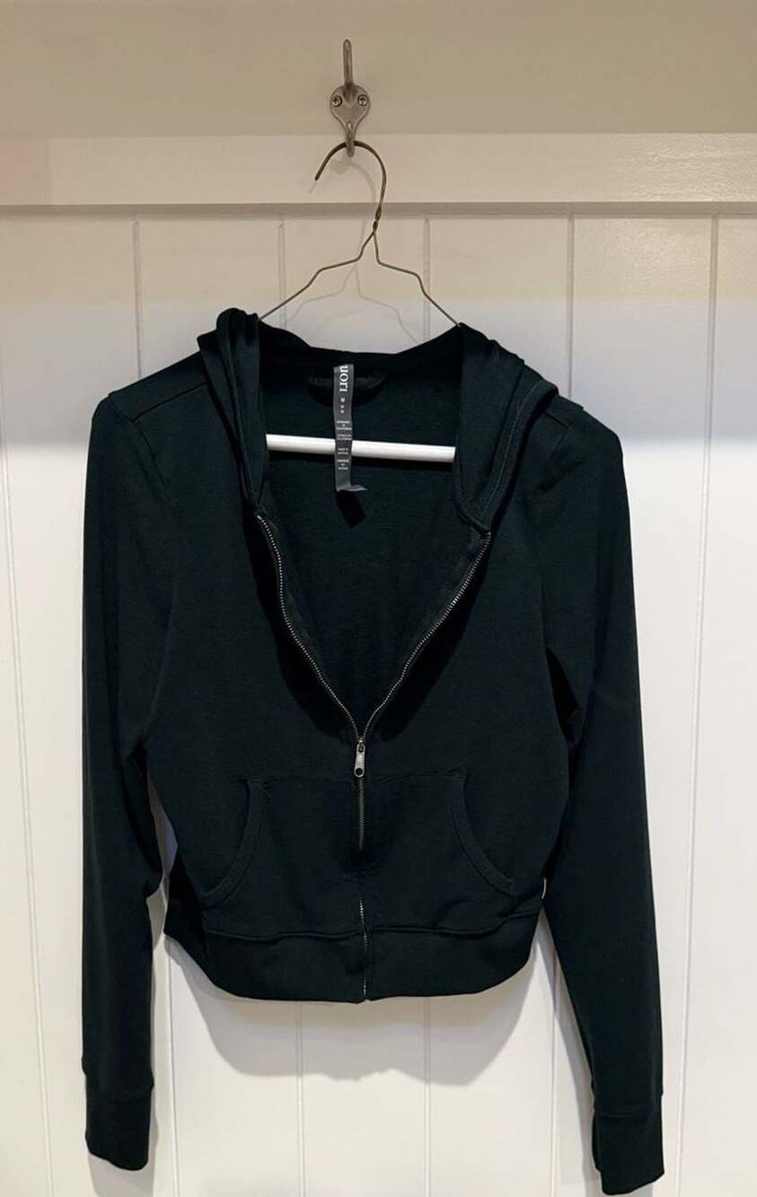 Vuori Zip Up Hoodie Size M Evergreen Heather